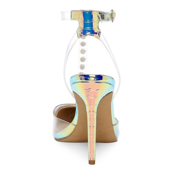 INC Shoes - INC Womens White Snake Pearl Decoration Kahtia Pointed Toe Stiletto Pumps 7 M